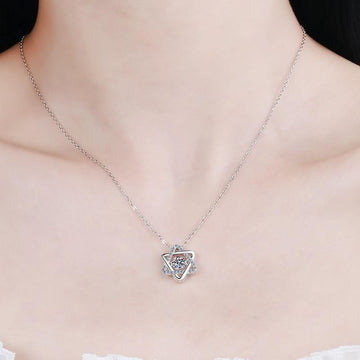 Fine Jewelry Silver 0.5ct Real Moissanite Diamond Necklace For Women - The Jewellery Supermarket